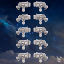 White Fangs Hunters Plasma Pistols Set x10 - Only-Games