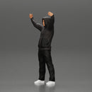 man in a hoodie supporting and holding a scarf - Only-Games