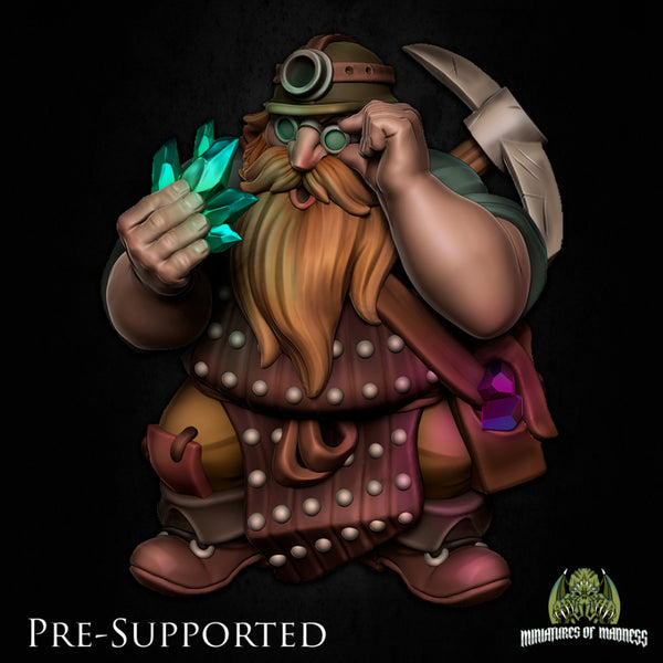 Dolin Flintrock  [PRE-SUPPORTED] Miner Dwarf - Only-Games