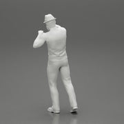 Travel man wearing a hat and a beard pointing the right way - Only-Games