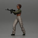 Armed black girl going to shoot a gun in bra - Only-Games