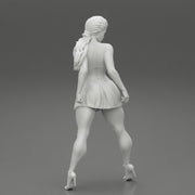 Sexy Woman with Beautiful Body Wearing Mini Skirt and Bra - Only-Games