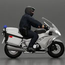 Police Officer riding Police motorbike - Only-Games