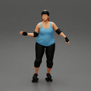 overweight derby girl roller skating - Only-Games