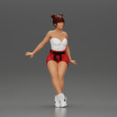 Asian girl wearing shorts sits on motorcycle - Only-Games