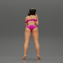 Attractive girl in bikini Leaning on the Car - Only-Games