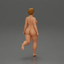 Naked Fat girl training in the gym with dumbbells for leg workouts to lose weight - Only-Games