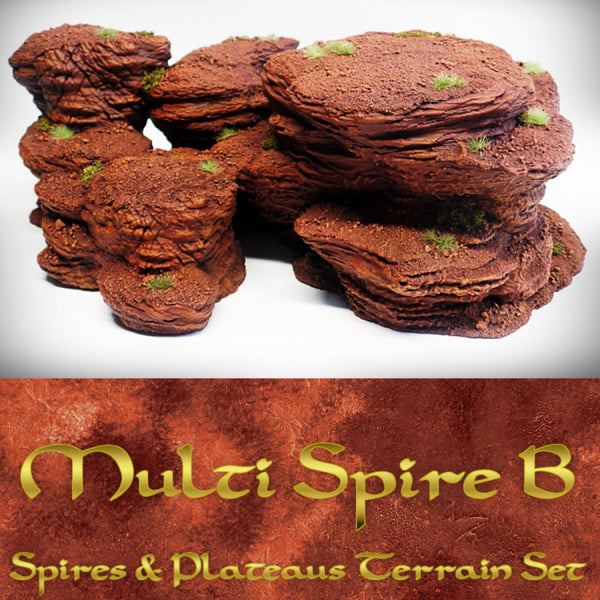 Multi Spire B: Spires and Plateaus Terrain Set - Only-Games