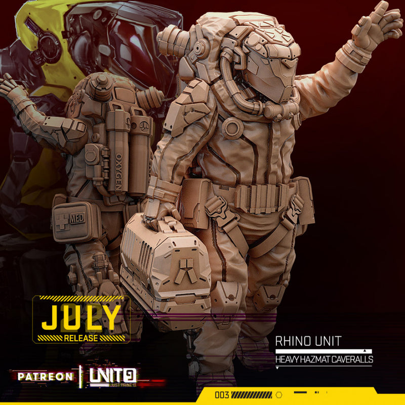 Cyberpunk - RHINO unit Heavy Hazmat coveralls - BUNDLE