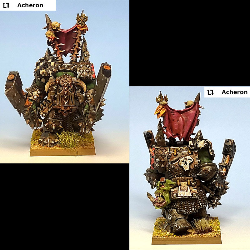 Iron Black Orc Warlord with two weapons - Only-Games