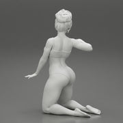 Sexy woman In Bikini Sitting On Her knees - Only-Games