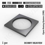Round to Square Bases Shape and Size Converters 3d Print Full Range - Only-Games