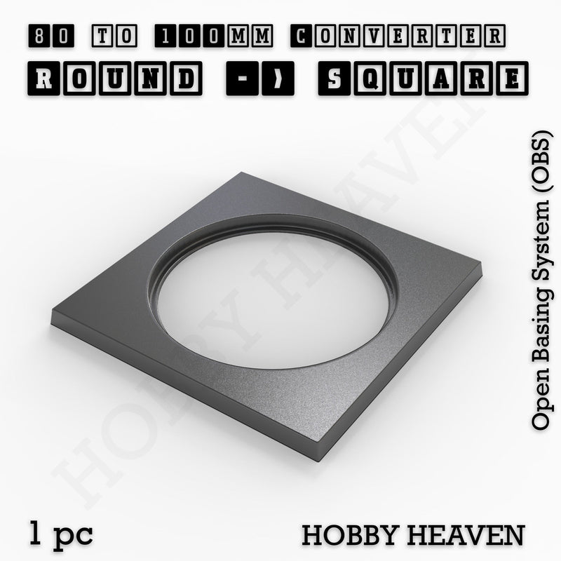 Round to Square Bases Shape and Size Converters 3d Print Full Range - Only-Games