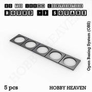 Round to Square Bases Shape and Size Converters 3d Print Full Range - Only-Games