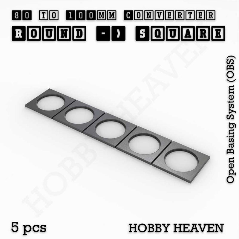 Round to Square Bases Shape and Size Converters 3d Print Full Range - Only-Games