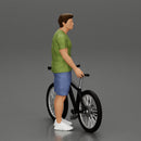 Young Man Standing In The Forest Posing Proudly With His Bike - Only-Games