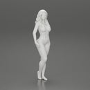 Naked Young Woman Walking on Beach - Only-Games