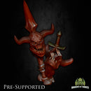 Hell Scenery [PRE-SUPPORTED] Devil Fire Lava Ground Diorama - Only-Games