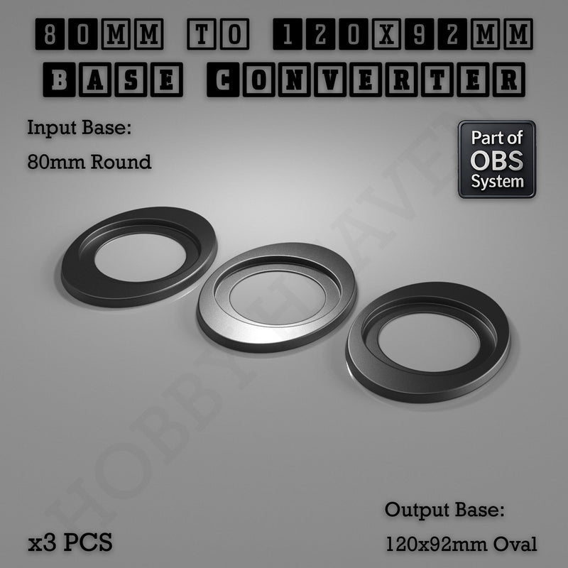 Round To Oval Bases Size Converters 3d Print Full Range - Only-Games