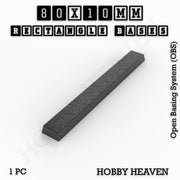 Rectangle Bases Range Sizes - 75x30mm to 125x40mm Medium Sizes 3d Print Full Range Tabletop Games - Only-Games