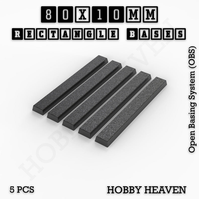 Rectangle Bases Range Sizes - 75x30mm to 125x40mm Medium Sizes 3d Print Full Range Tabletop Games - Only-Games