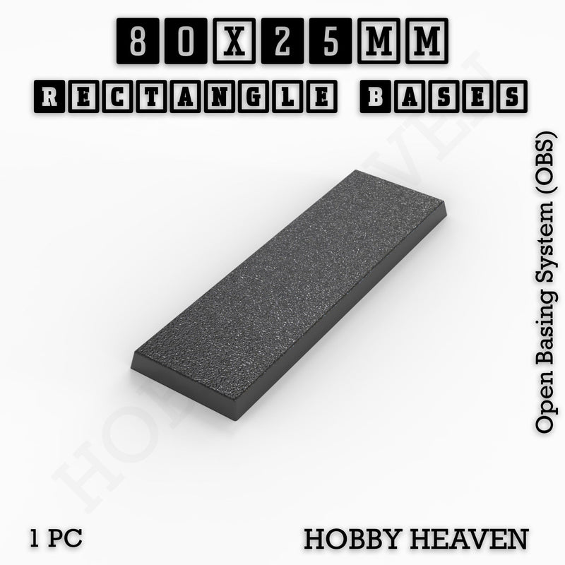 Rectangle Bases Range Sizes - 75x30mm to 125x40mm Medium Sizes 3d Print Full Range Tabletop Games - Only-Games