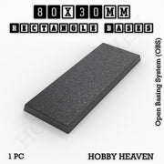 Rectangle Bases Range Sizes - 75x30mm to 125x40mm Medium Sizes 3d Print Full Range Tabletop Games - Only-Games