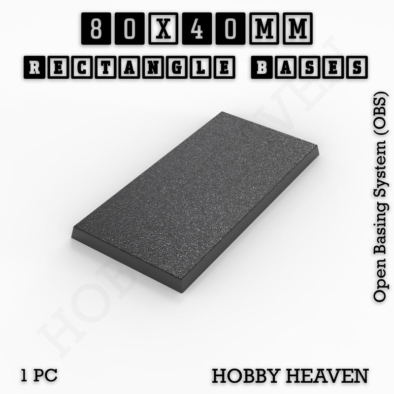 Rectangle Bases Range Sizes - 75x30mm to 125x40mm Medium Sizes 3d Print Full Range Tabletop Games - Only-Games