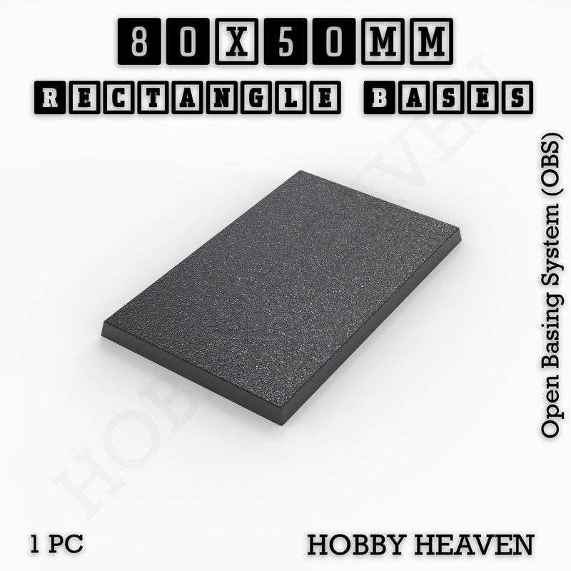 Rectangle Bases Range Sizes - 75x30mm to 125x40mm Medium Sizes 3d Print Full Range Tabletop Games - Only-Games