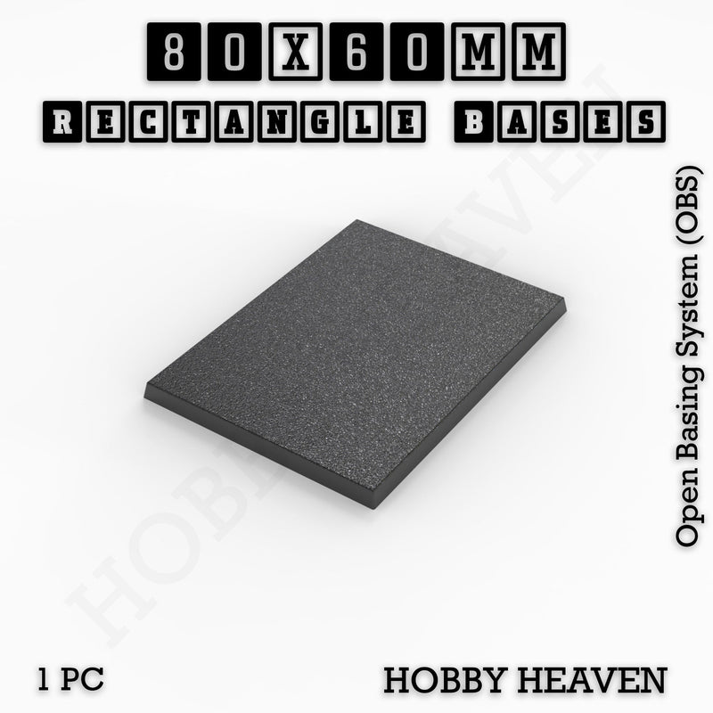 Rectangle Bases Range Sizes - 75x30mm to 125x40mm Medium Sizes 3d Print Full Range Tabletop Games - Only-Games