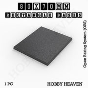 Rectangle Bases Range Sizes - 75x30mm to 125x40mm Medium Sizes 3d Print Full Range Tabletop Games - Only-Games
