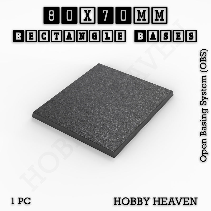 Rectangle Bases Range Sizes - 75x30mm to 125x40mm Medium Sizes 3d Print Full Range Tabletop Games - Only-Games