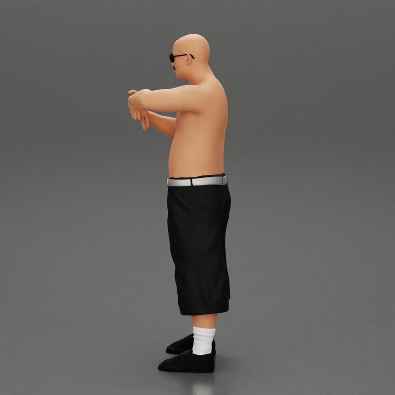 gangster standing in cropped trousers with sunglasses - Only-Games