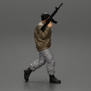 mafia gangster in jacket and pants holding a submachine gun - Only-Games