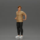 handsome, happy man in a shirt is pulling his girlfriend in hat and open shirt - Only-Games