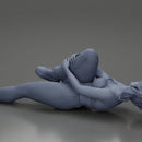 woman in bra lying on the floor touching her injured knee - Only-Games