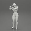 Travel woman in hat and short pointing her next destination using world map - Only-Games