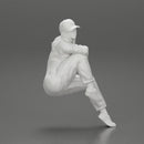 Tired woman mechanic in suit and cap sitting - Only-Games