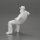 gagnster homie in beard and hat sitting holding lighter cigar while smoking - Only-Games