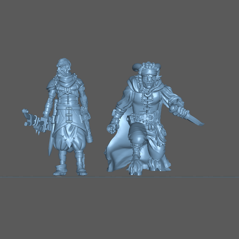 (0184) Satyr faun male thief thief assassin pirate with cloak and treasure - Only-Games