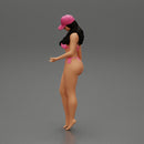 Young Beautiful Girl Wearing Bikini and Hat putting her hand on friend s face - Only-Games