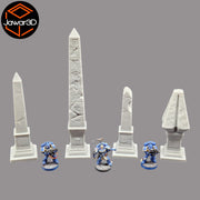 Obelisks - 28mm Wargaming Scatter Terrain Scenery Tabletop Miniature - Only-Games