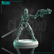(0217) Male android robot with a laser gun and a plasma sword - Only-Games