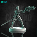 (0217) Male android robot with a laser gun and a plasma sword - Only-Games