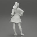 Asian Girl with Nice Outfit Short Skirt and Long Sleeve Shirt - Only-Games