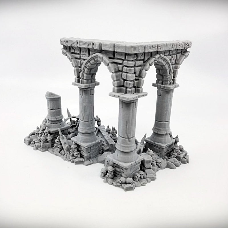 Ruined Columns Grimdark - Quad Column- Ancient Ruins - Only-Games