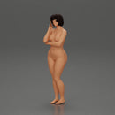 Naked girl with short hair posing - Only-Games