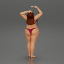 Fat girl in bikini taking shower - Only-Games