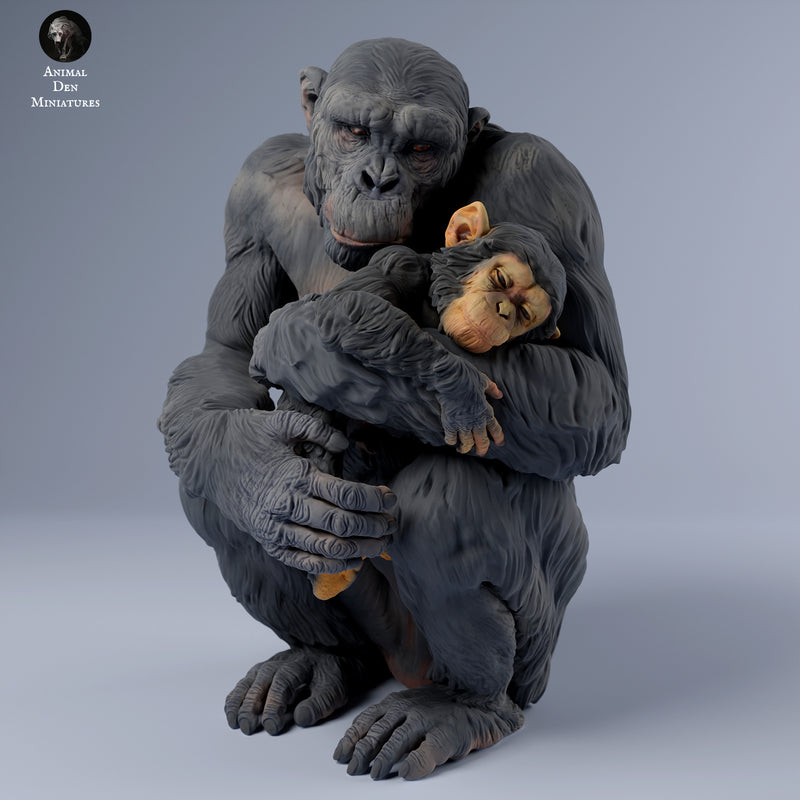 Chimpanzee Female and Baby 1/43 - Only-Games