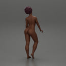 Naked Black girl With Curly Hair Standing - Only-Games